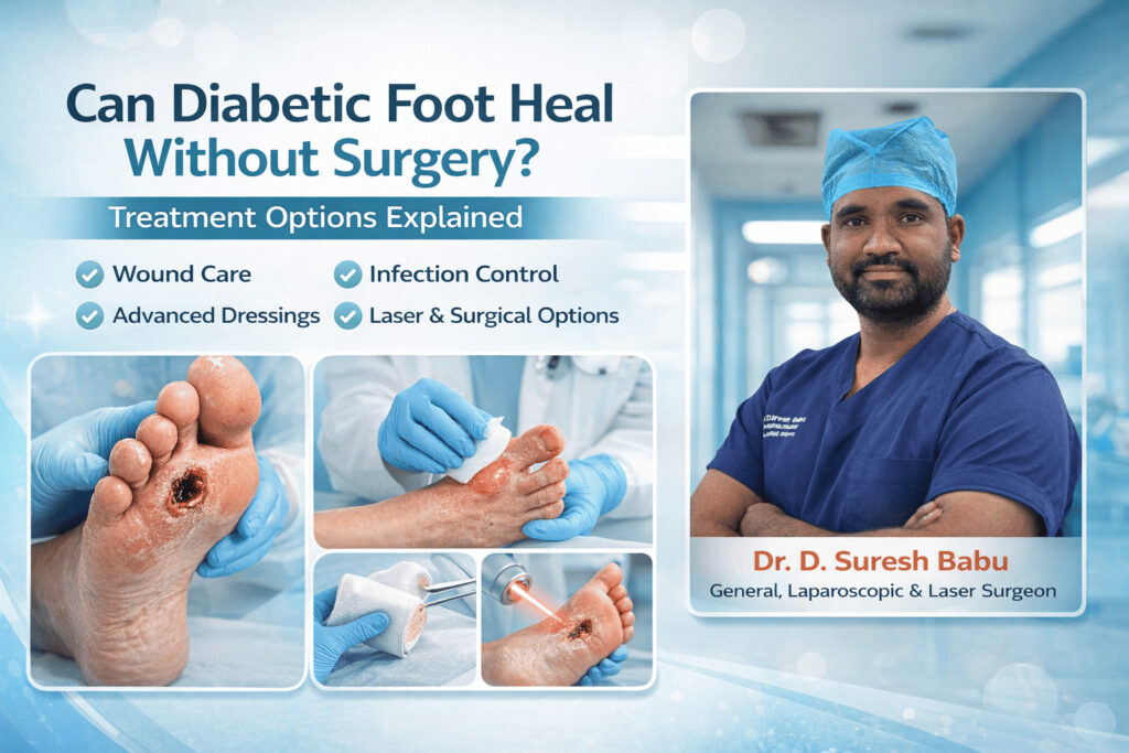 Can Diabetic Foot Heal Without Surgery? Treatment Options Explained Can diabetic foot heal without surgery image