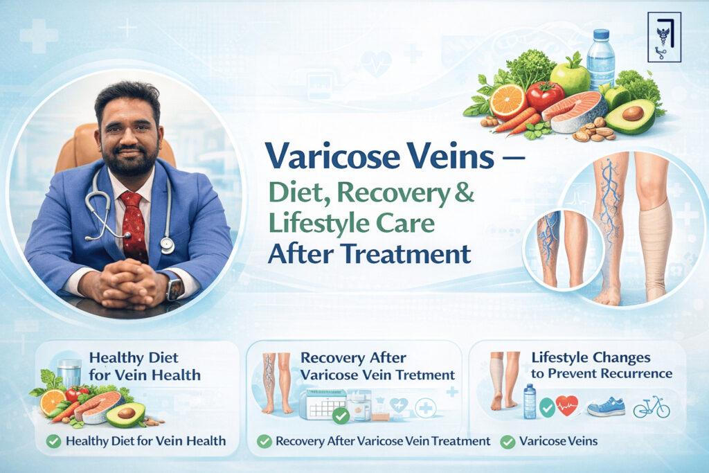 varicose veins diet , recovery image