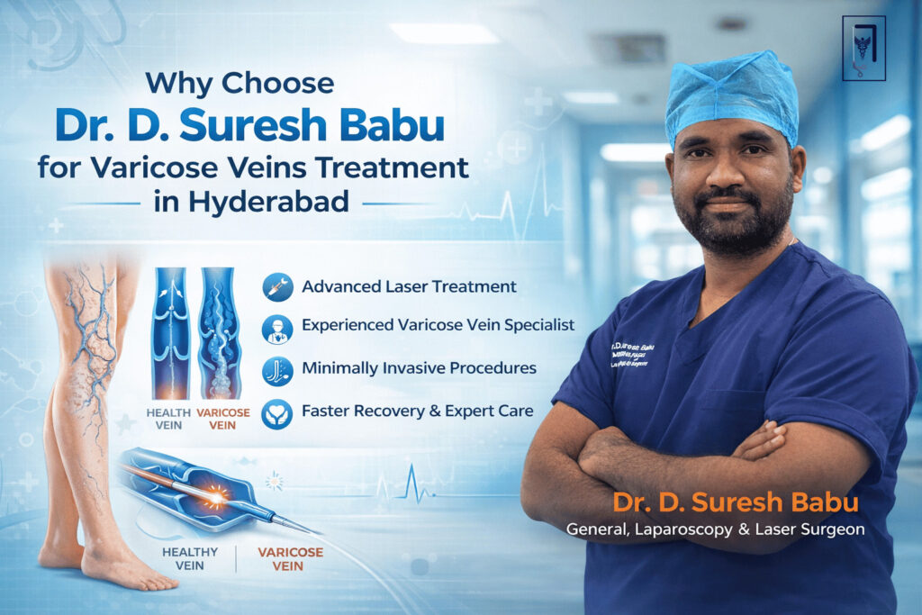 Why choose Dr.D.Suresh Babu for varicose veins treatment in hyderabad image